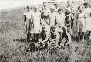 End of school picnic photo, May 1936